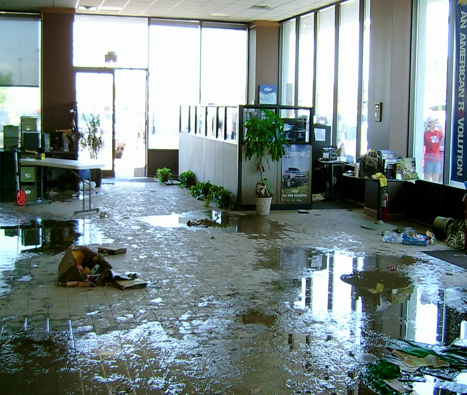 water damage restoration office